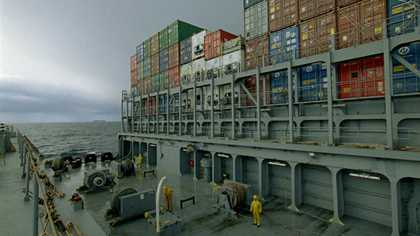 Still from The Forgotten Space 2010 A film by Allan Sekula and Noël Burch