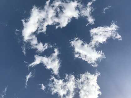 blue sky with white clouds